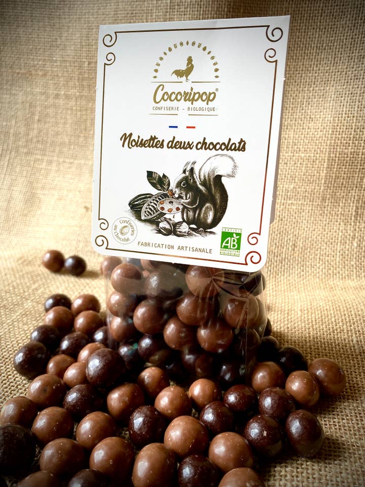 Hasselnødder to chokolader for engroshandel hos Cocoripop