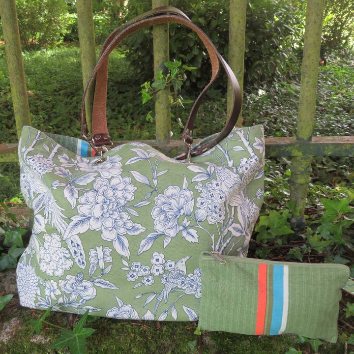 Supplement D'Am - Wholesale Tote Bag - Women's - Heritage reversible cotton bag with bird pattern