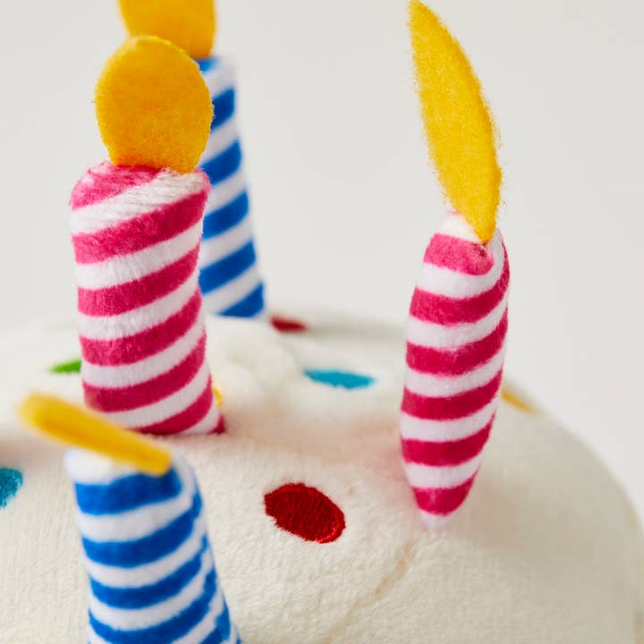 Jax & Bones - Wholesale Pet Plush Toy - Dog - Birthday Cake 6" Plush Dog Toy1