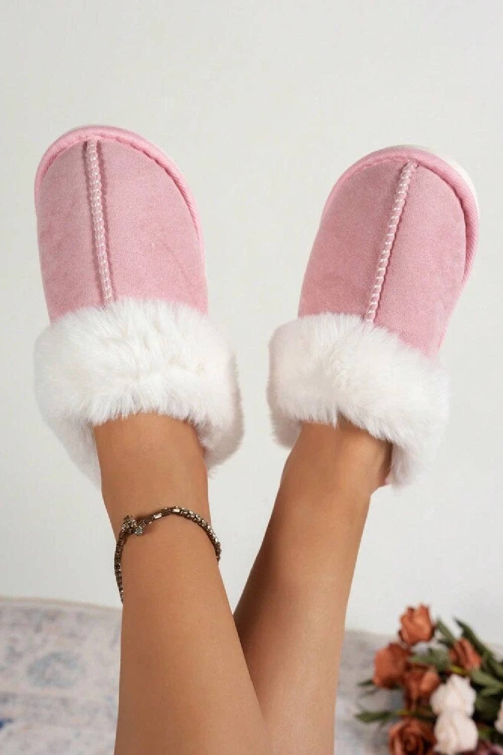 No Doubt Shoes - Wholesale Slippers - Women's - COZY SUEDE MULE FLUFFY SLIPPERS5