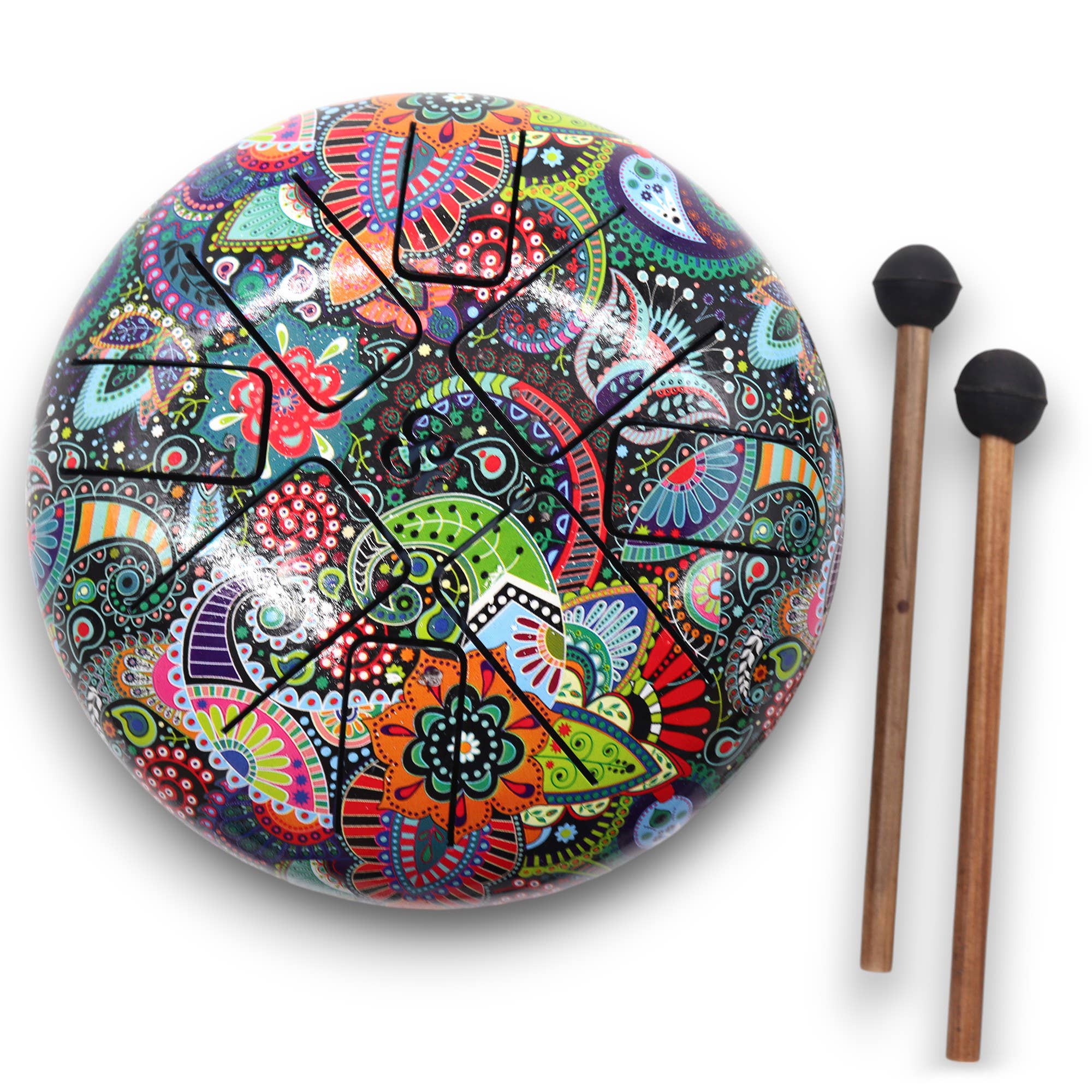 Ancient Wisdom - Wholesale Musical Instrument - Steel Tongue Drum Multi Coloured OM - 18cm1