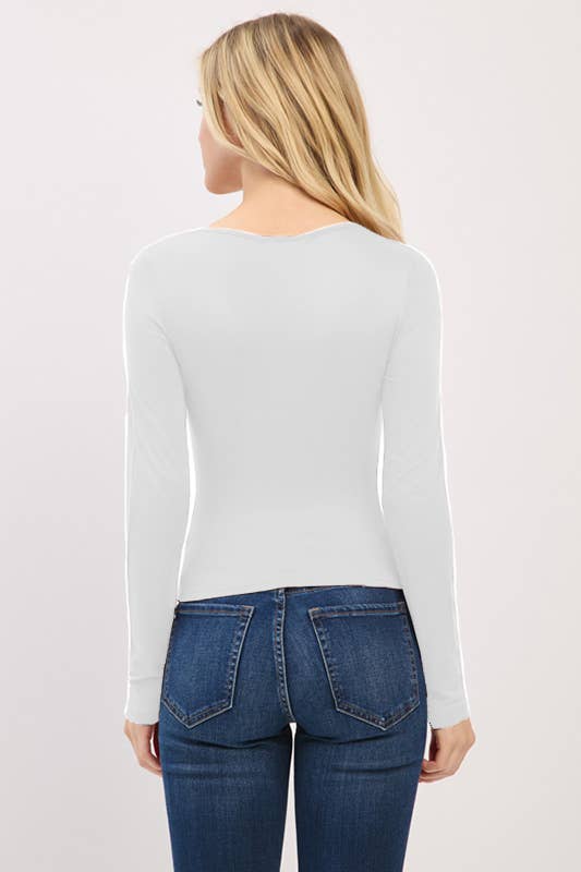 Heart & Hips - Wholesale Knit Top - Women's - JT56670L - SWEETHEART NECK W/RUCHED LONG SLEEVE TOP14