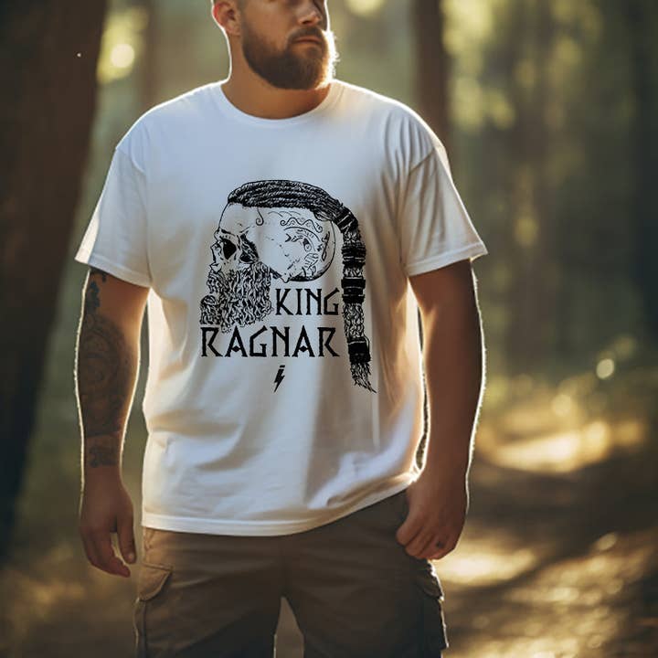 King Ragnar Norse Legend Inspired Cotton Tee for wholesale by novaxau