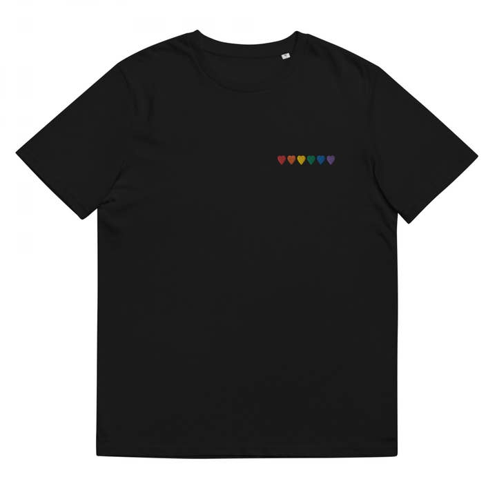 Pride Hearts T-shirt (broderet) for engroshandel hos Merchbaendchen