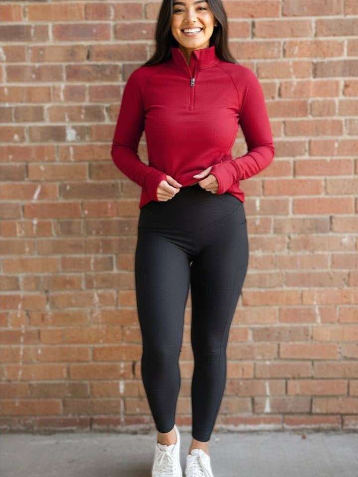 Girl Code Couture - Wholesale Athletic/Lounge Leggings - Women's - Max Sculpt Ribbed Leggings Regular Black Only1