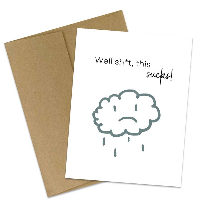 Nun, sh*t, das nervt! Glückwunschkarte - Mitgefühl, Verlust, Trauer für den Großhandel von Butterflies + Halos