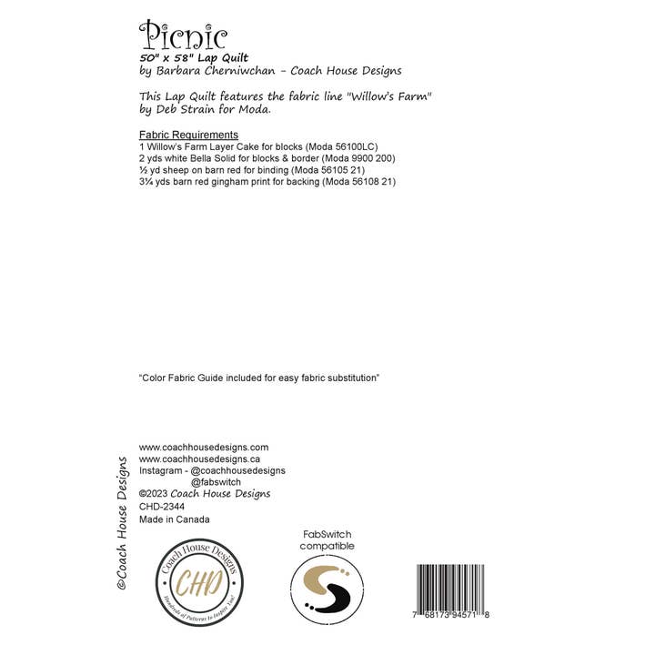 Coach House Designs - Wholesale Quilt - Picnic Quilt Pattern6