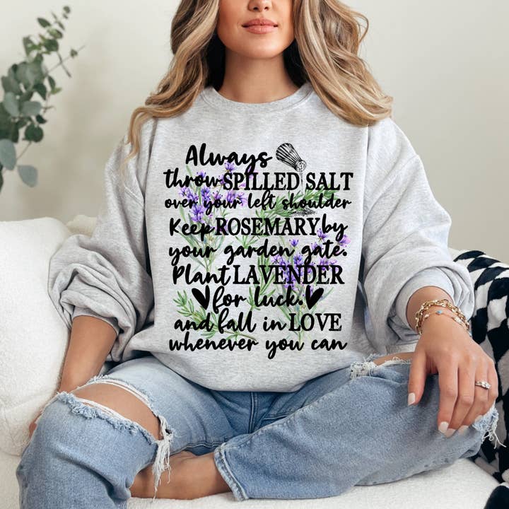 FRONT ONLY Practical Magic Fall In Love Whenever You Can for wholesale by XO, Hannah