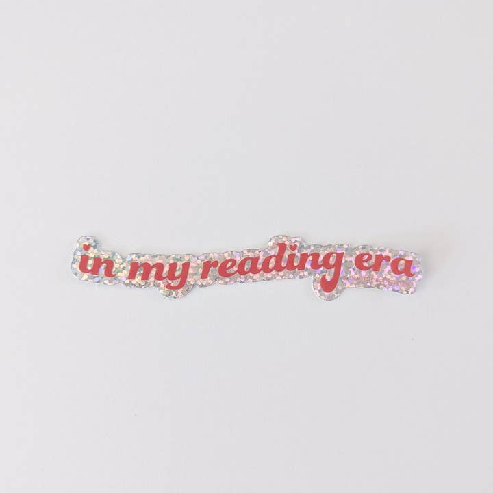 In My Reading Era Glitter Sticker for wholesale by Bona Fide Bookworm
