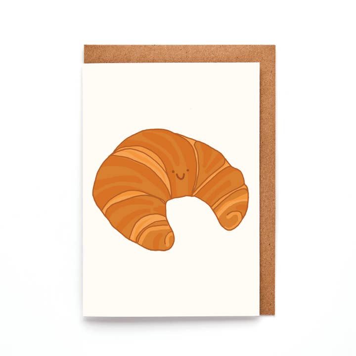 Mini Croissant Greeting Card | Cute Foodie French Pastry for wholesale by You've Got Pen On Your Face