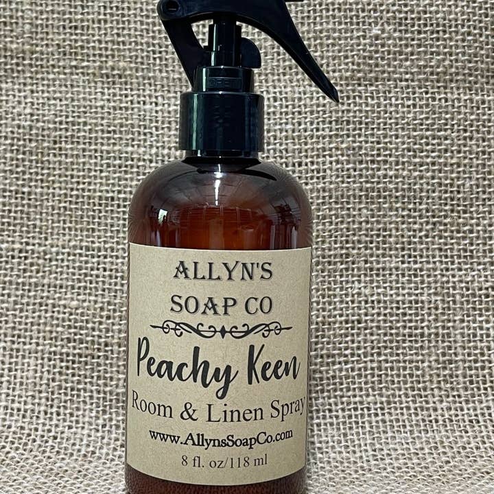 Peachy Keen Room Spray for wholesale by Allyn’s Soap Co.