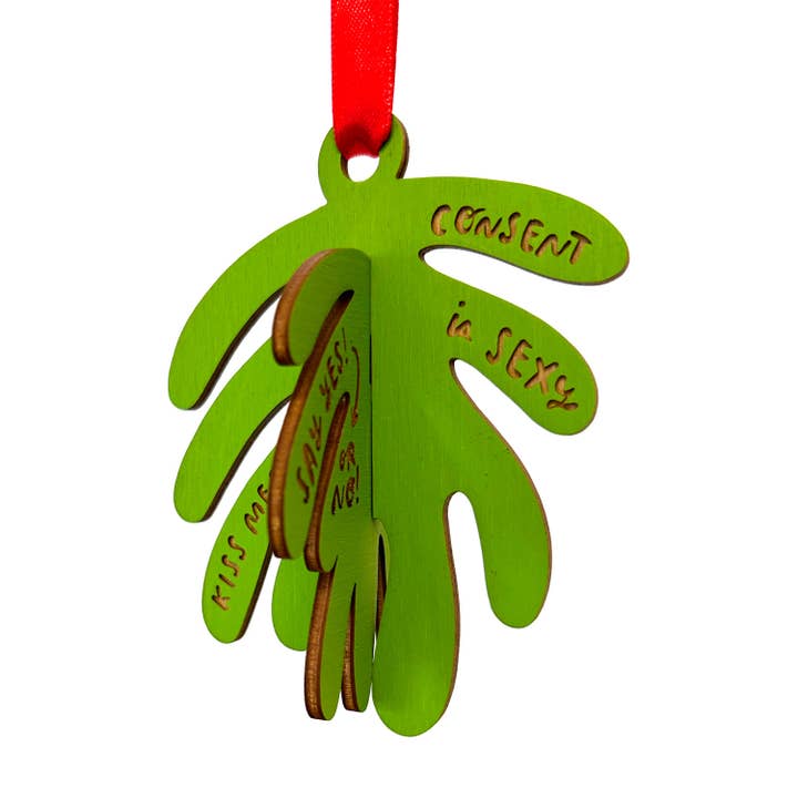 Consent is Sexy - Wooden Mistletoe for wholesale by SnowMade
