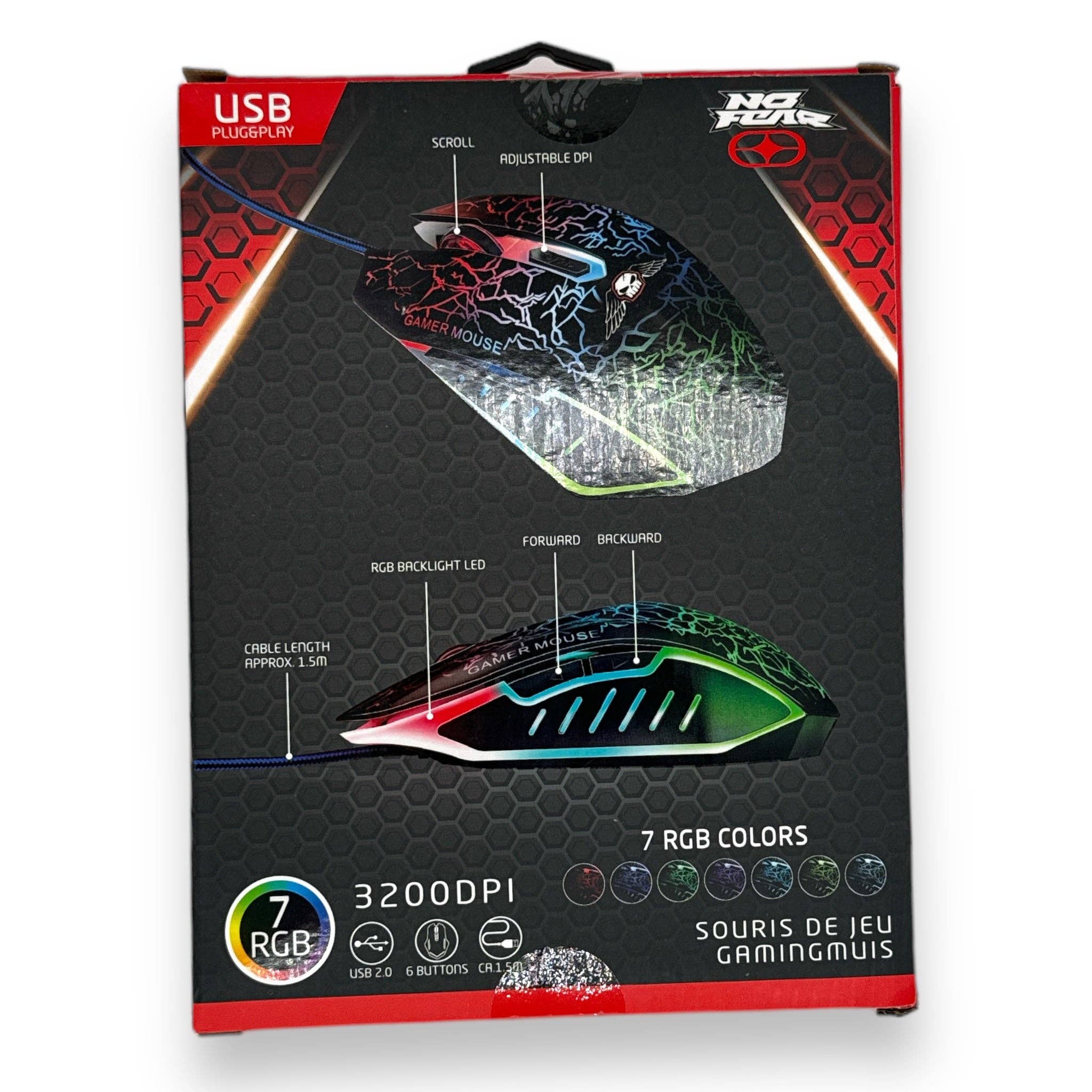 Kinky Pleasure - Vente Tapis de souris - Kinky Pleasure - ED050 - No Fear - Souris de jeu - 3200 DPI - USB1