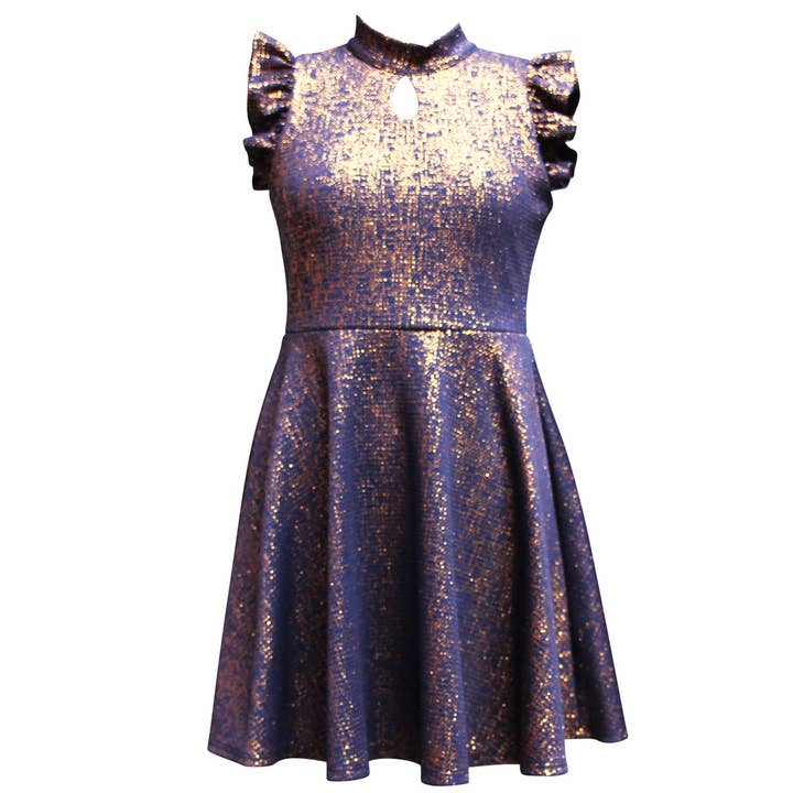 Skater with Front Keyhole Dress (Big Girl) for wholesale by Ava & Yelly