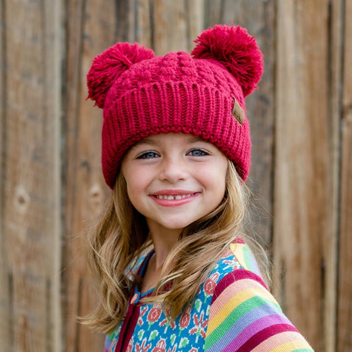 Truly Contagious - Wholesale Beanie - Kids - CC Kids Double Pom Beanie KIDS-24 HAT-60