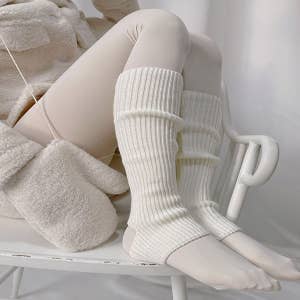 16 Inch Knit Ribbed Neon Leg Warmer Socks  For Women Perfect