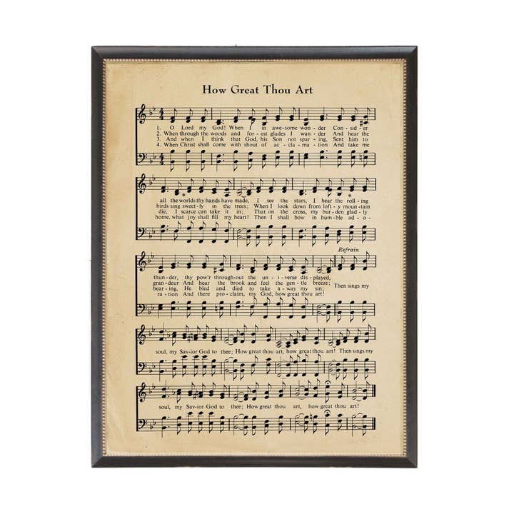 Antique Curiosities Inc - Wholesale Art Print - How Great Thou Art Hymn