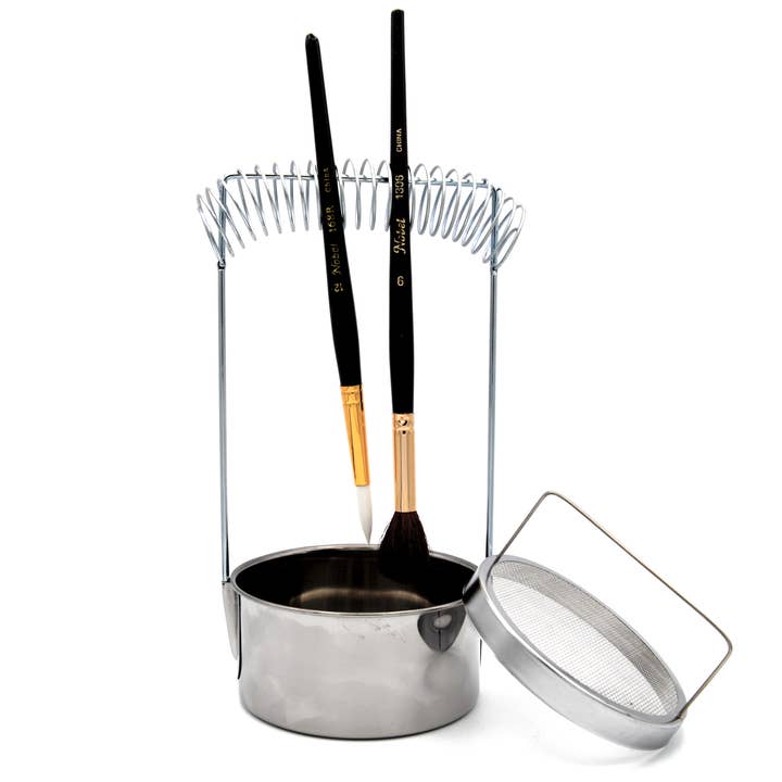 Aluminium Brush Washer & Brush Hanger With Sieve for wholesale by Nobel Arts