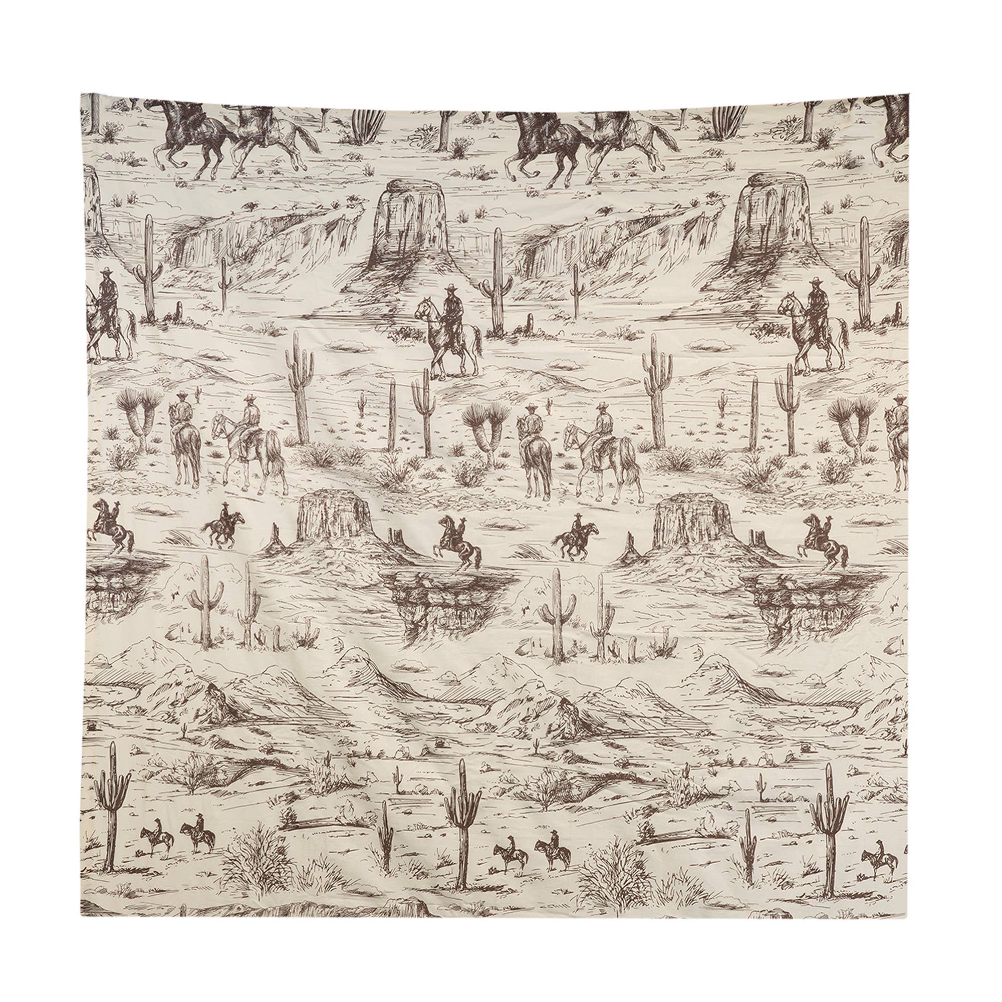 Donna Sharp - Wholesale Shower Curtain - Cowboy Cotton Shower Curtain1