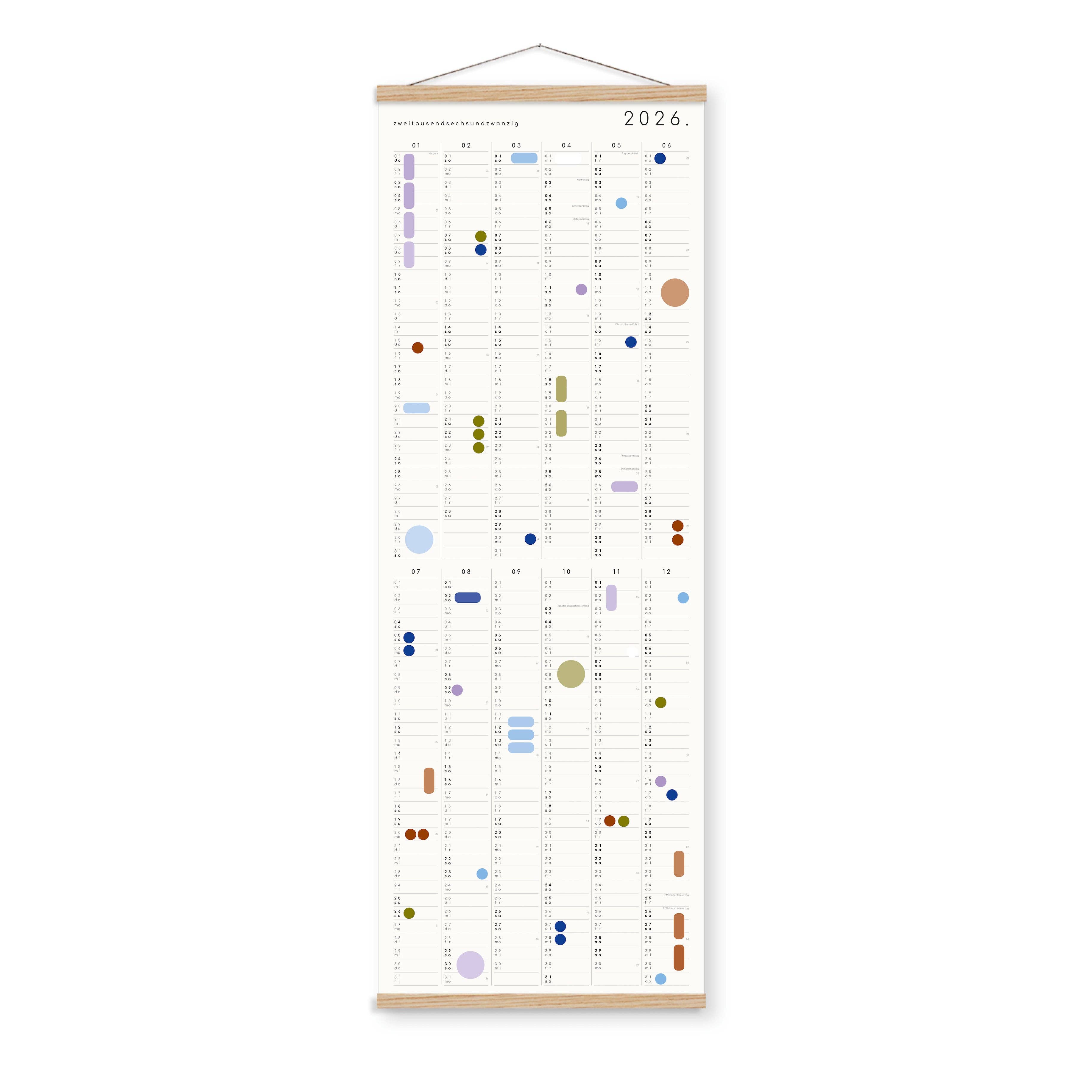 SANS.design - Venta al por mayor Calendario - Planificador anual DIN largo, 20268