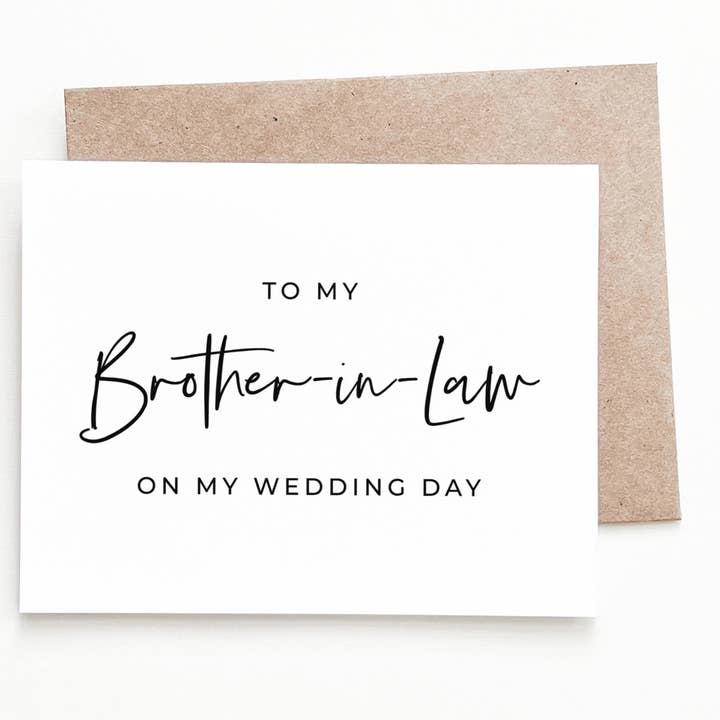 Carte de mariage To Brother in Beau-Frère pour la vente par Nine Two Design