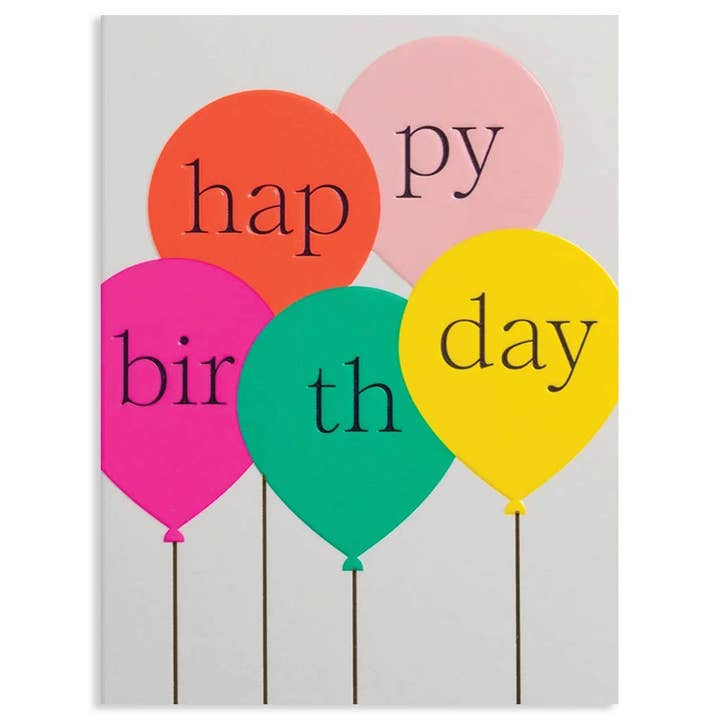 BIRTHDAY BALLOONS BIRTHDAY GREETING CARD 3.5 x 4.75" for wholesale by Calypso Cards LLC