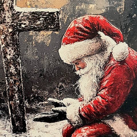 Rustic Nester - Wholesale Christmas Wall Art - Christian holiday home decor, Santa wall art, Holiday gift