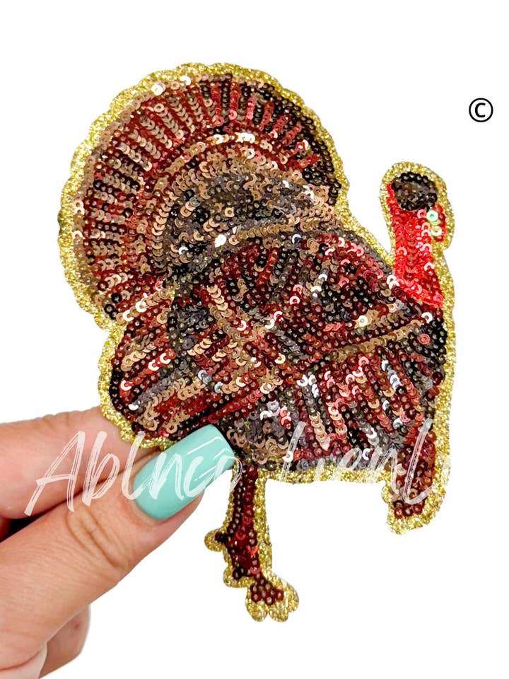Turkey Hunting Sequin Patch - Small for wholesale by ABLNco