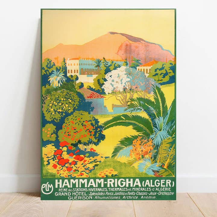 Vintage poster Hammam Righa (Algiers) — 1920 for wholesale by wallartgallery