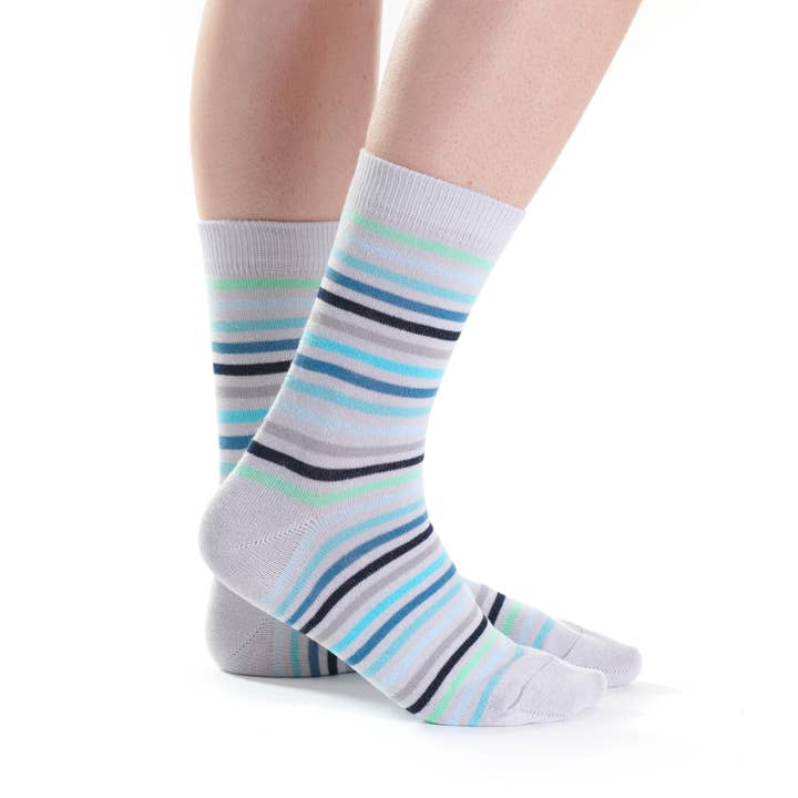 Red Ribbon Women's Navy Stripes Socks for wholesale by Ruban Rouge