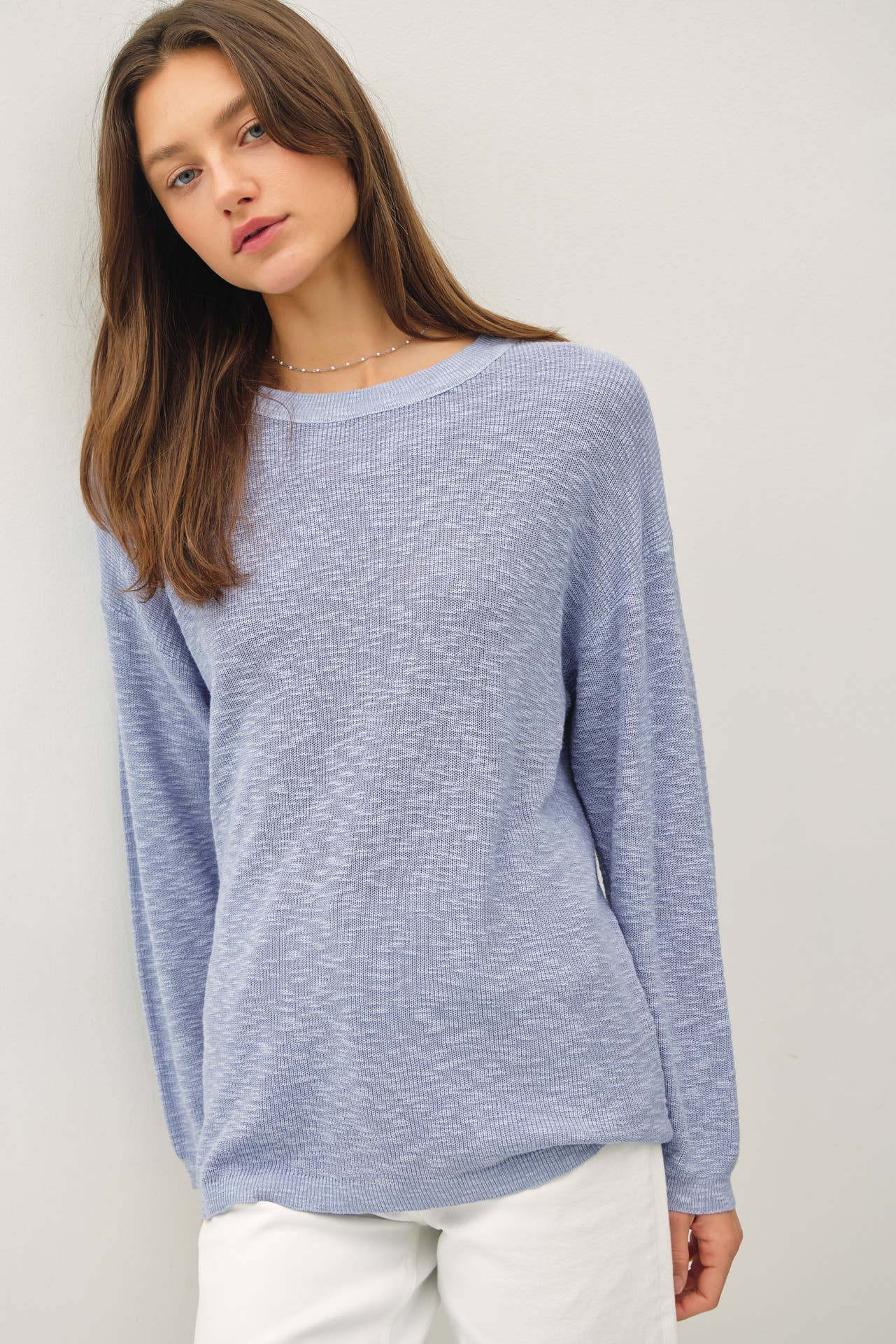 Be Cool - Wholesale Knit Sweater - Women's - LIGHTWEIGHT COTTON SLUB SWEATER 1