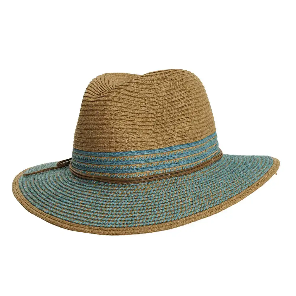 American Hat Makers - Vendita all'ingrosso Cappello di paglia - Unisex - Cappello da sole safari in paglia - Modello Adderley - Confezione da 61