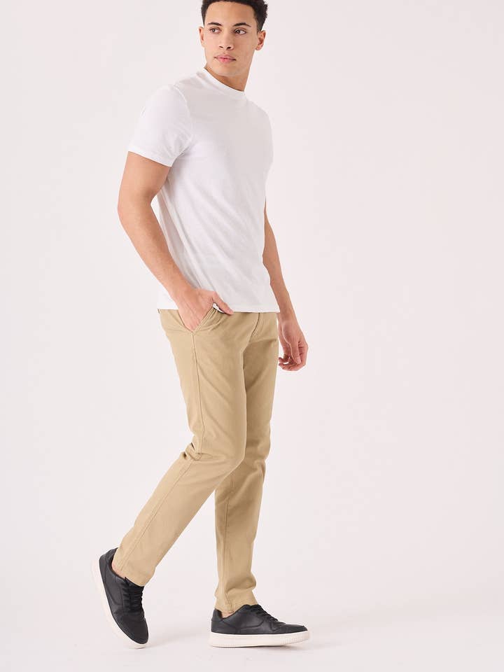 GREYSON Stretch Slim Fit Chinos - Beige för wholesale av JMOJO UK Limited