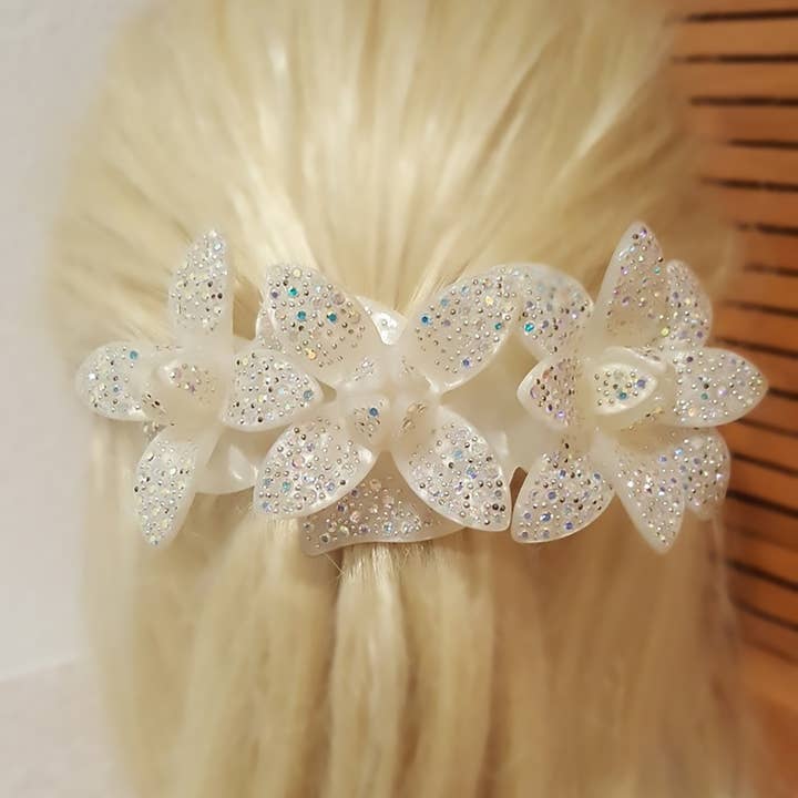 Kvinna håraccessoarer triplett blomma stor hårspänne för wholesale av Double Accent