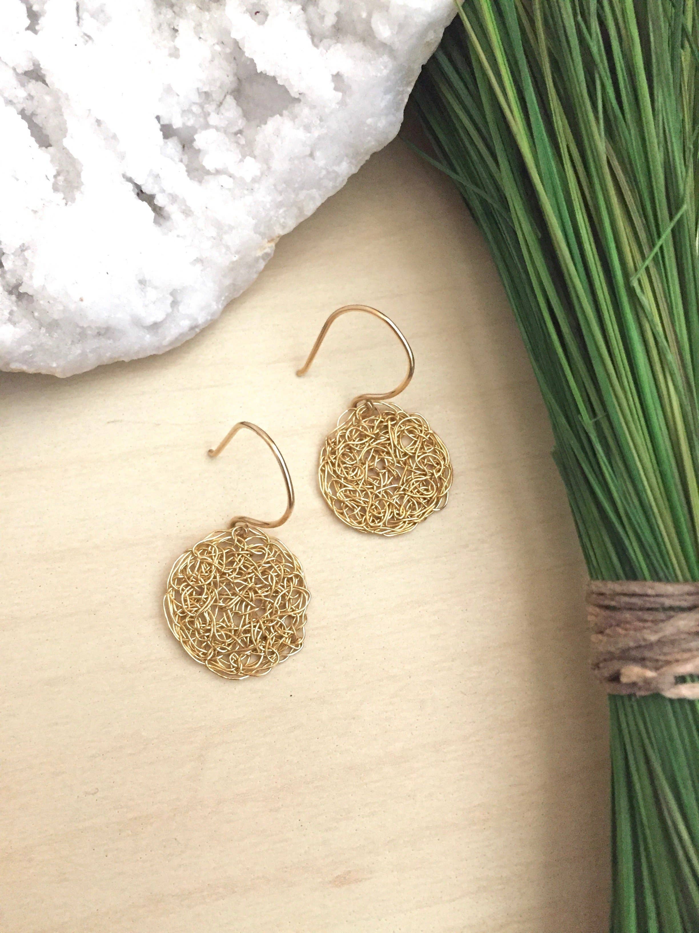 Drop earrings Wire Crochet pattern - jewelry making tutorial - Yooladesign