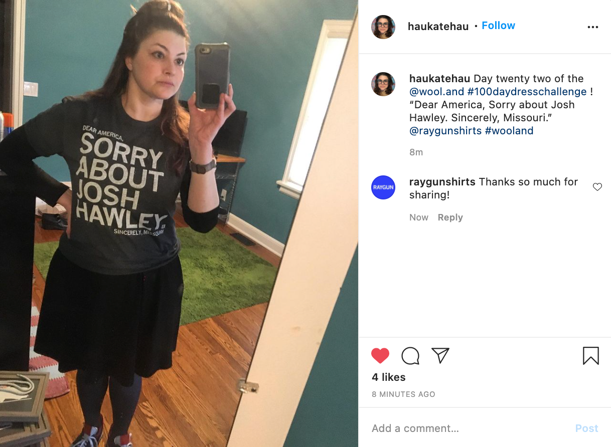 RAYGUN - Vente T-shirt sérigraphié – unisexe - Désolé pour Josh Hawley7