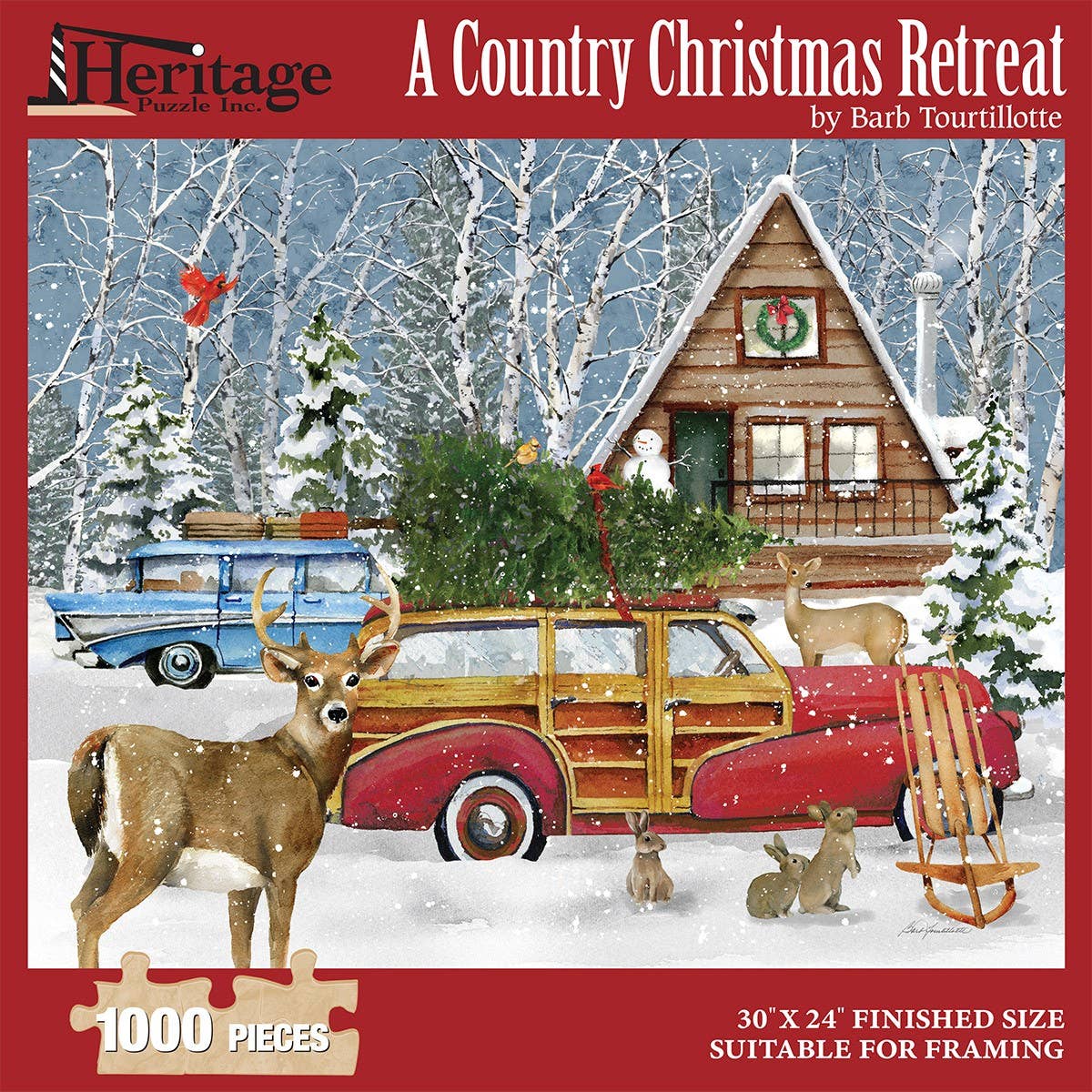 Heritage Puzzle - Wholesale Puzzle - Adult - A Country Christmas Retreat 1000 piece puzzle1