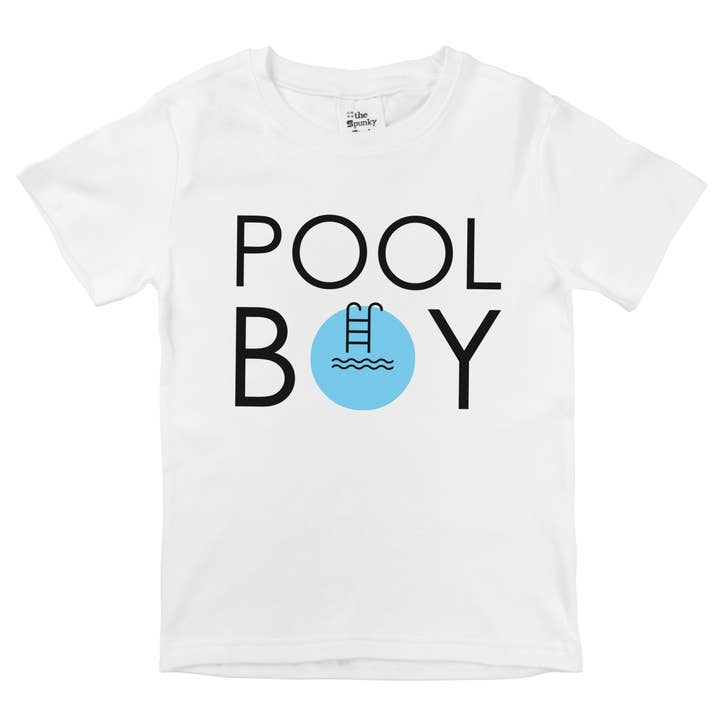 Spunky Stork – Großhandel T-Shirt mit Siebdruck – Kinder – Pool Boy Lustiges Sommer Kleinkind Kinder Bio Baby T-Shirt6