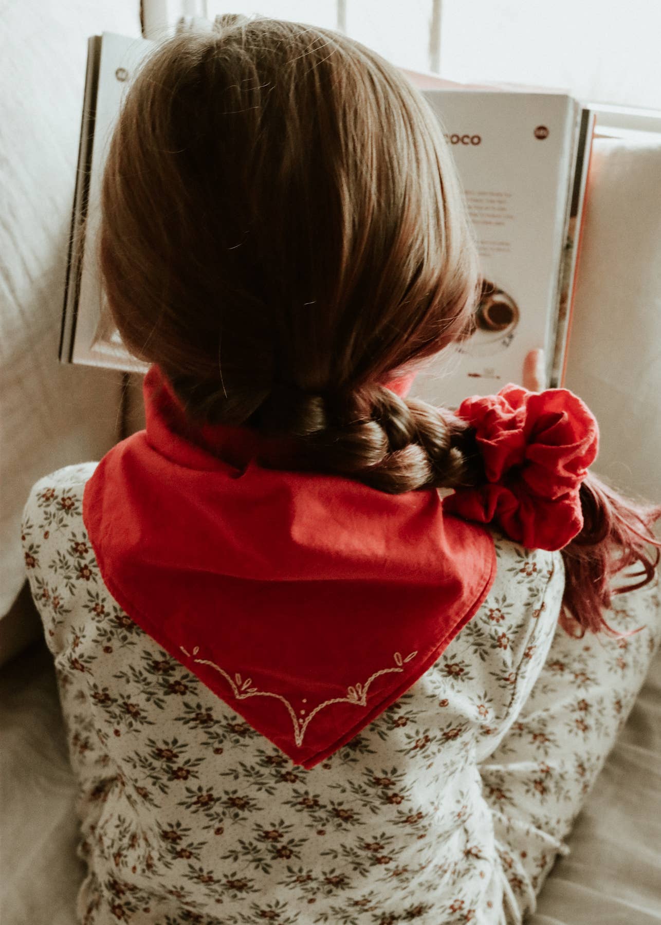 Eloise et moi - Wholesale Bandana - Unisex - Hand embroidered RODEO cotton bandana, hand dyed 8