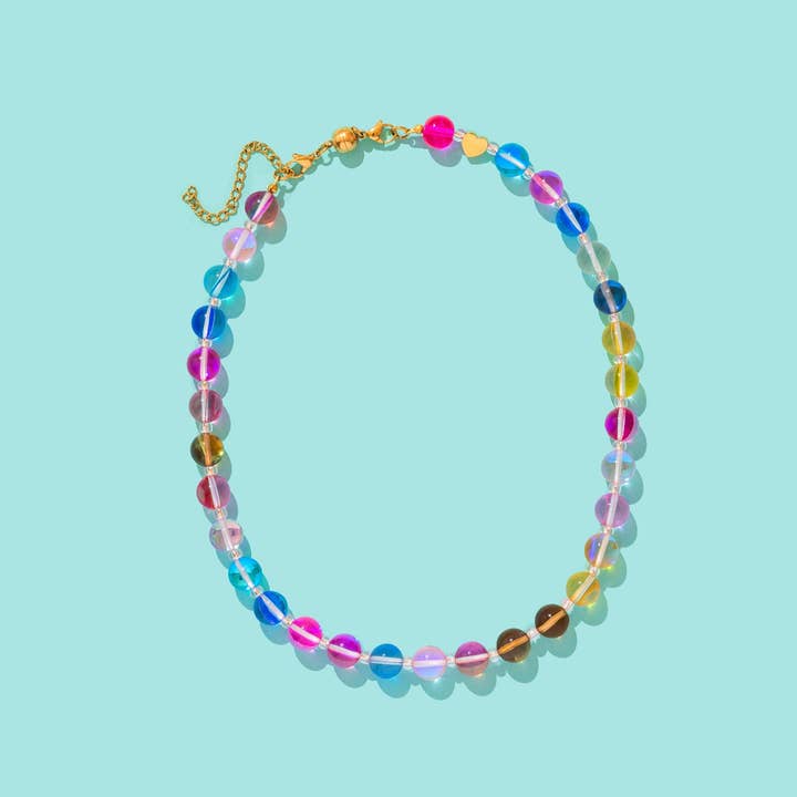 Pärlhalsband - Flerfärgat + Klart - Sophie för wholesale av Taylor Elliott Designs