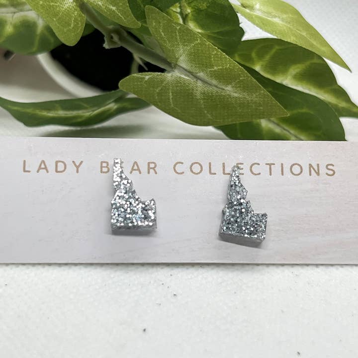 Glitter Idaho Stud Earrings for wholesale by Lady Bear Collections
