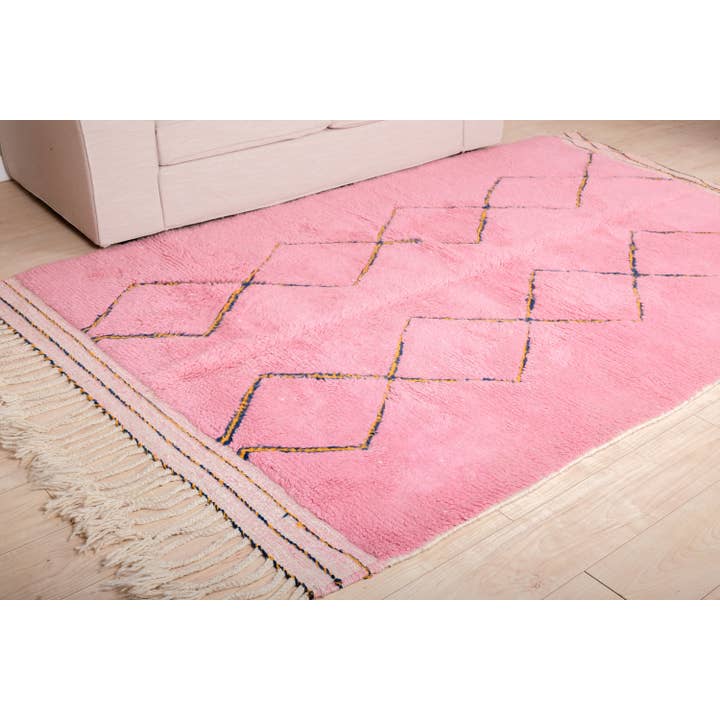 Moroccan Woven Treasures - Wholesale Area Rug - Pink Moroccan Rug, Shag rug, Berber rug, Large area rug