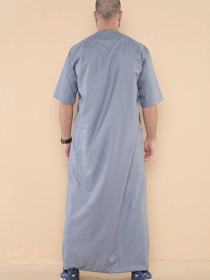 Infinity Leather (Upperclass Fashions Ltd) - Vente Peignoir – homme - Thobe pour homme islamique marocain et saoudien avec fermeture éclair – Robe kaftan arabe16