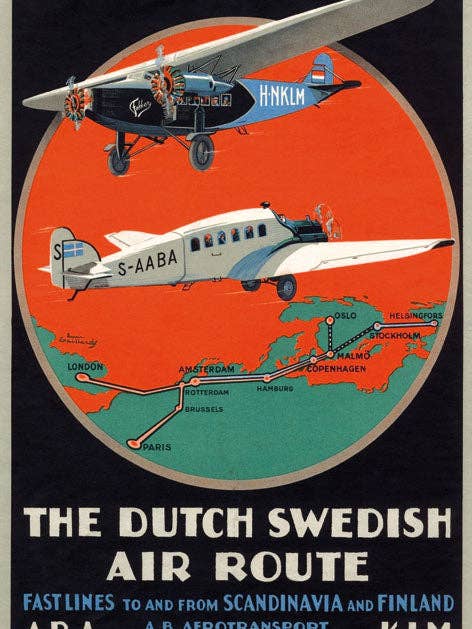 Aerolíneas - Ruta Aérea Sueca Holandesa para venta al por mayor de BLUE SHAKER