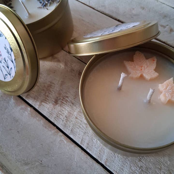 Willow & Wick Soapery - Wholesale Jar/Filled Candle - Apple + Maple + Bourbon | Natural Soy Candle | Wood Wick7