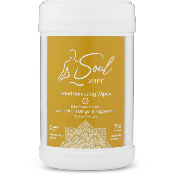 soul wipe hand sanitizing wipe – wholesale Hand sanitiser – Hand Sanitizing Wipe Peppermint and Ginger Essential Oils