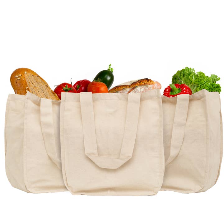 Organic Cotton Mart - Vendita all'ingrosso Borsa per shopping/spesa - Borsa a tracolla unisex in puro cotone Canvas Shopping con maniche