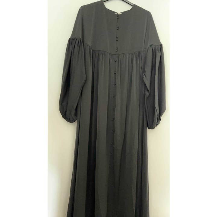 Aawoe Abaya – Hijab - Mulher por atacado – Vestido Abaya Chic com Mangas Bufantes - 2432-ROB10