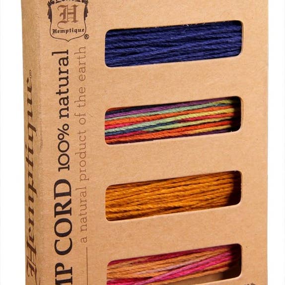 Hemptique – Großhandel Bastelzubehör – #20 Hanfkordel 4er-Pack Kartenset In Box4