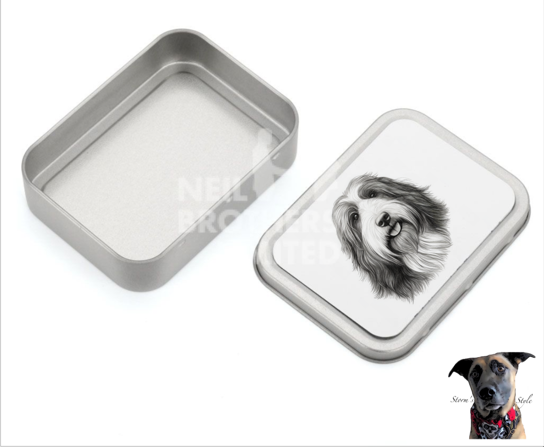 Storms Style - Vente Bocal à friandises – chien - Boîte à friandises en métal pour petit chien noir et gris - de nombreuses races6